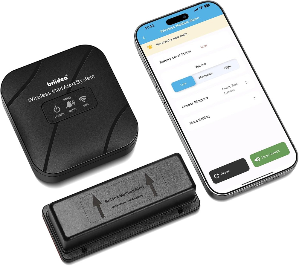 WiFi Mailbox Alert  300ft Wireless Mailbox Alert for Delivered Mail with