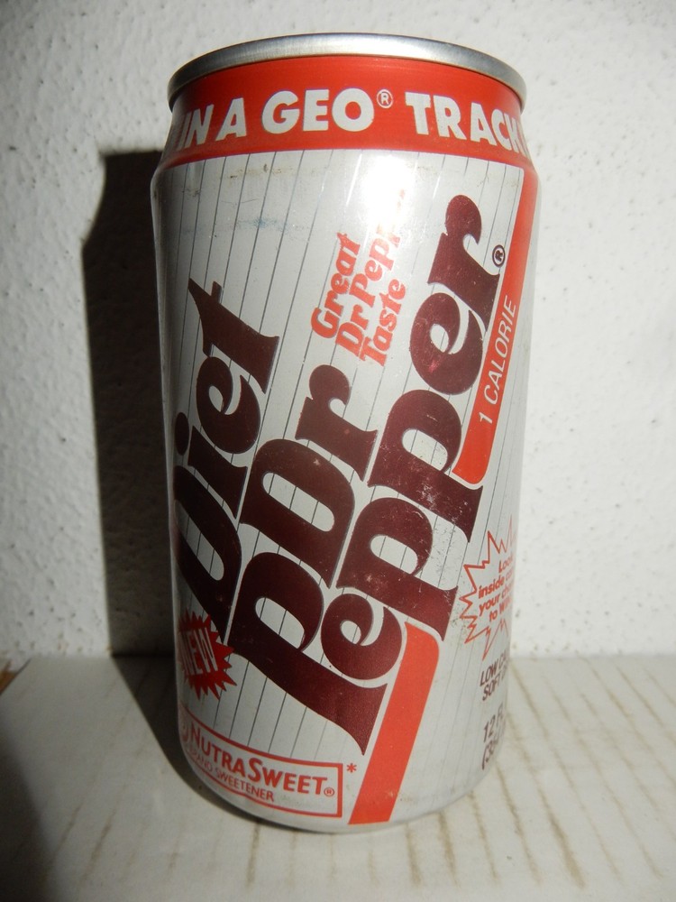 1991 Win a Geo Tracker Diet Dr. PEPPER Soda can from U.S.A. (355ml) Empty !!