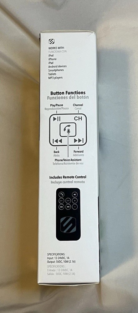 Handsfree Car Kit w/ FM Transmitter Bluetooth Iphone Android Compatible -SCOSCHE