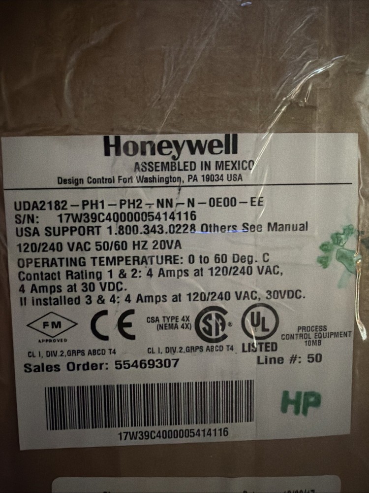 Honeywell Uda2182-ph1-ph2-nn-n-0e00-ee  Universal dual Analyzer