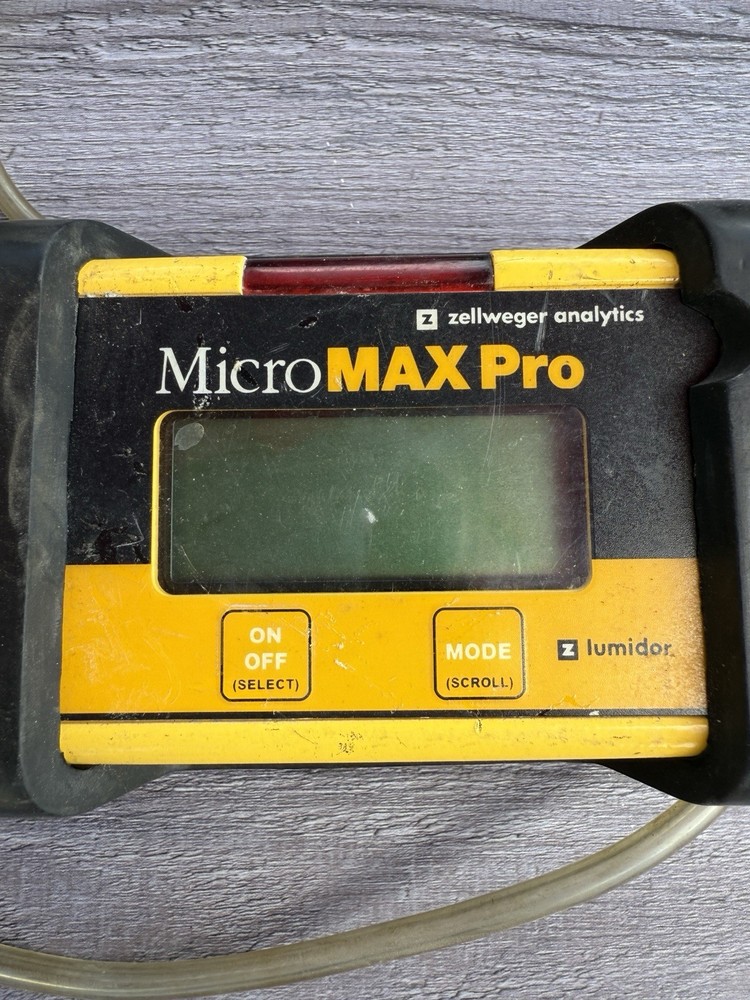 Zellweger Analytics Lumidor Micro MAX Pro Gas Detector Unit with Case, Untested