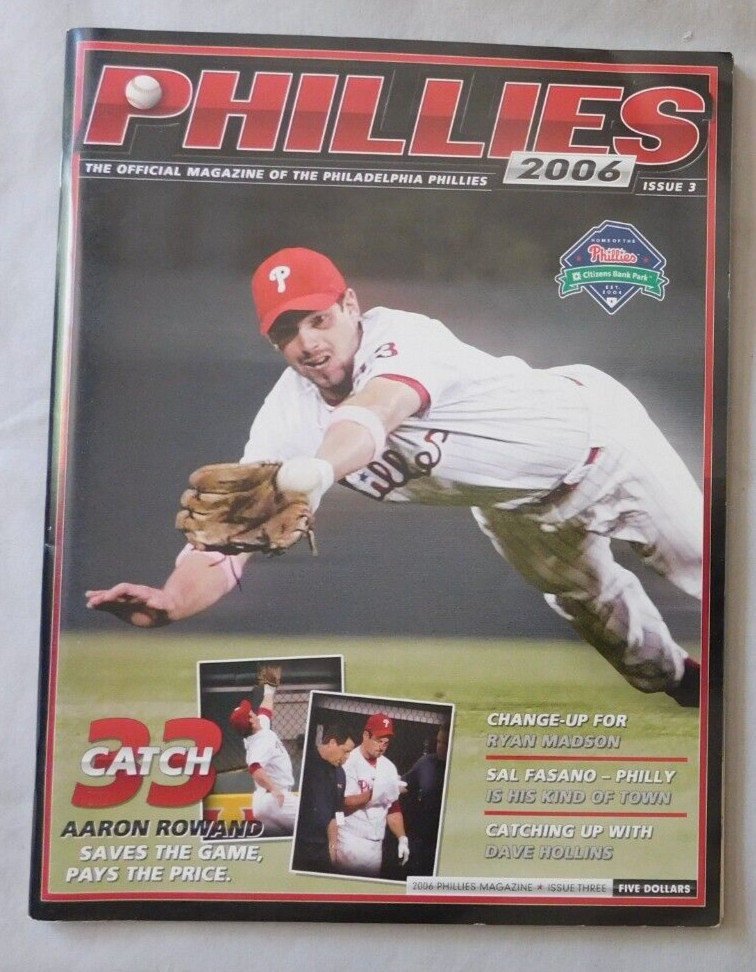 Aaron Rowand - 2006 Philadelphia Phillies Program #3  Ex