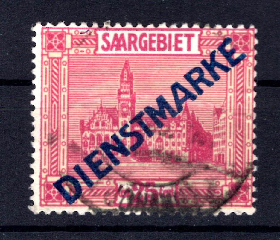 Saar Post 14II/X Variety Postmarked (L6763