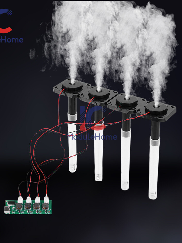 Type-C Humidifier DIY Kits Ultrasonic Mist Maker Driver Circuit Board 4 Atomizer