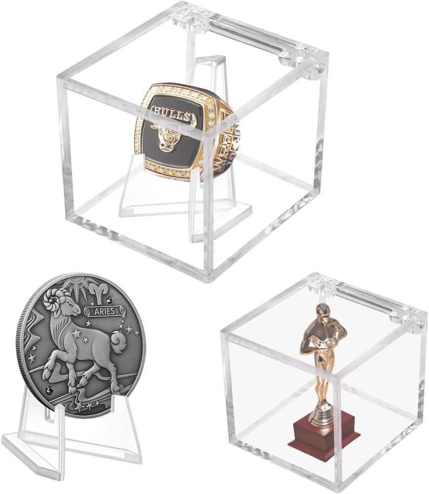 Championship Ring Display Case, Clear Acrylic Holder