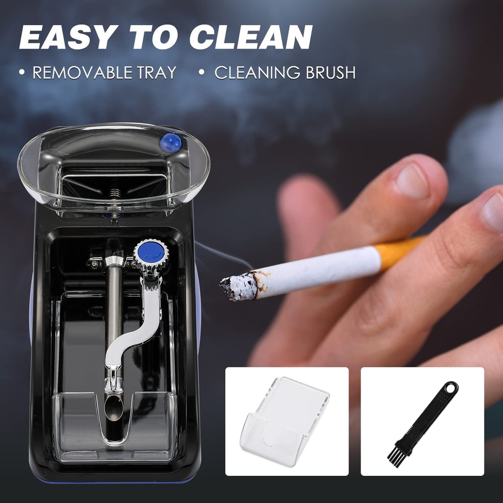 Cigarette Rolling Machine Automatic Electric Mini Tobacco Injector Blue