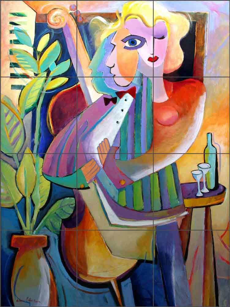 Pop Art Tile Backsplash Warren Cullar Ceramic Mural WC132