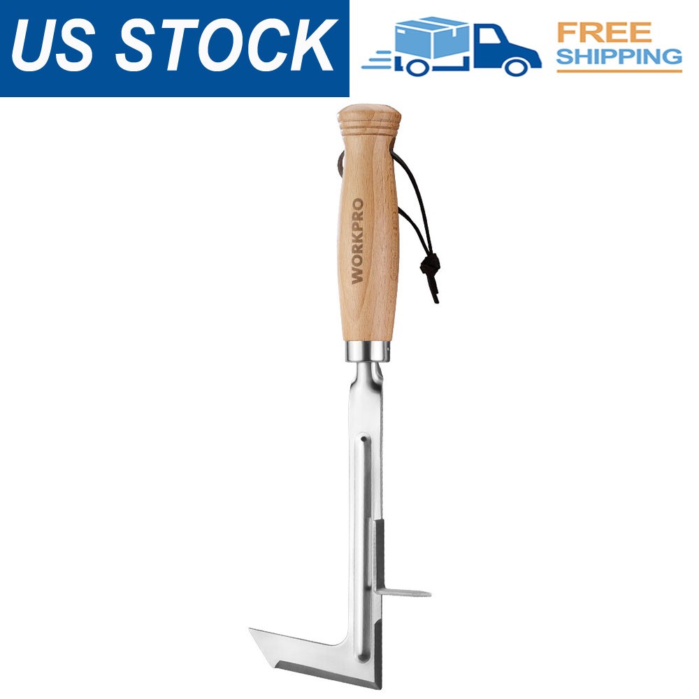 WORKPRO Crack Weeders 12" Crevice Weeding Side-Walk Weed Puller Spatula L-Shaped