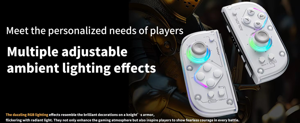Aolion White J20 Pro Knight Wireless Joycons