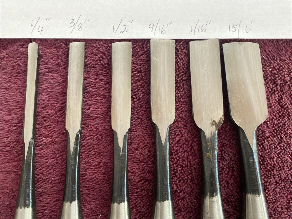 6pc Well Made Carving Chisel Gouge Set Unbranded