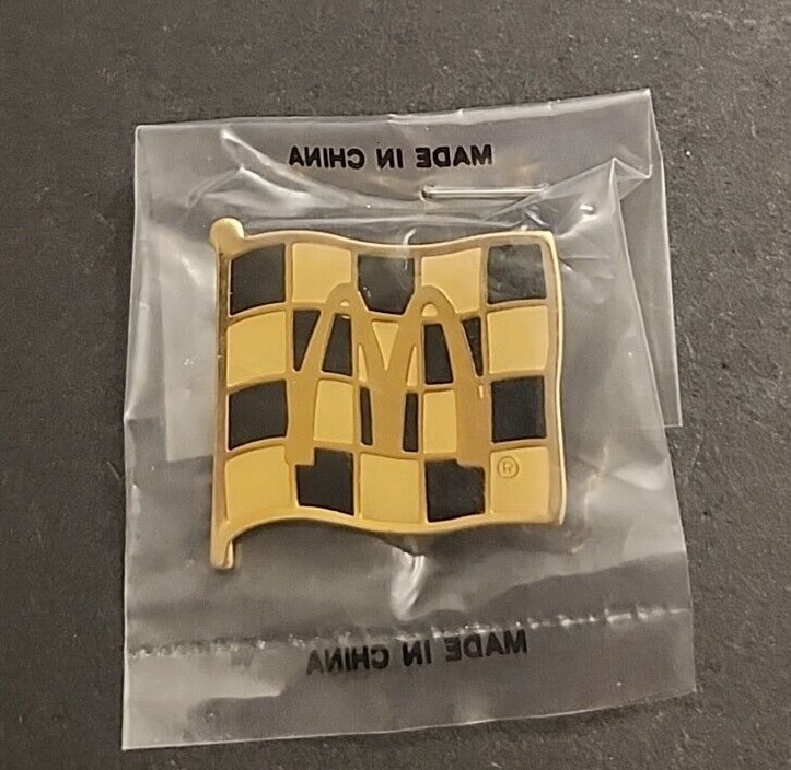 McDonalds Black And White Checkered Flag Pin