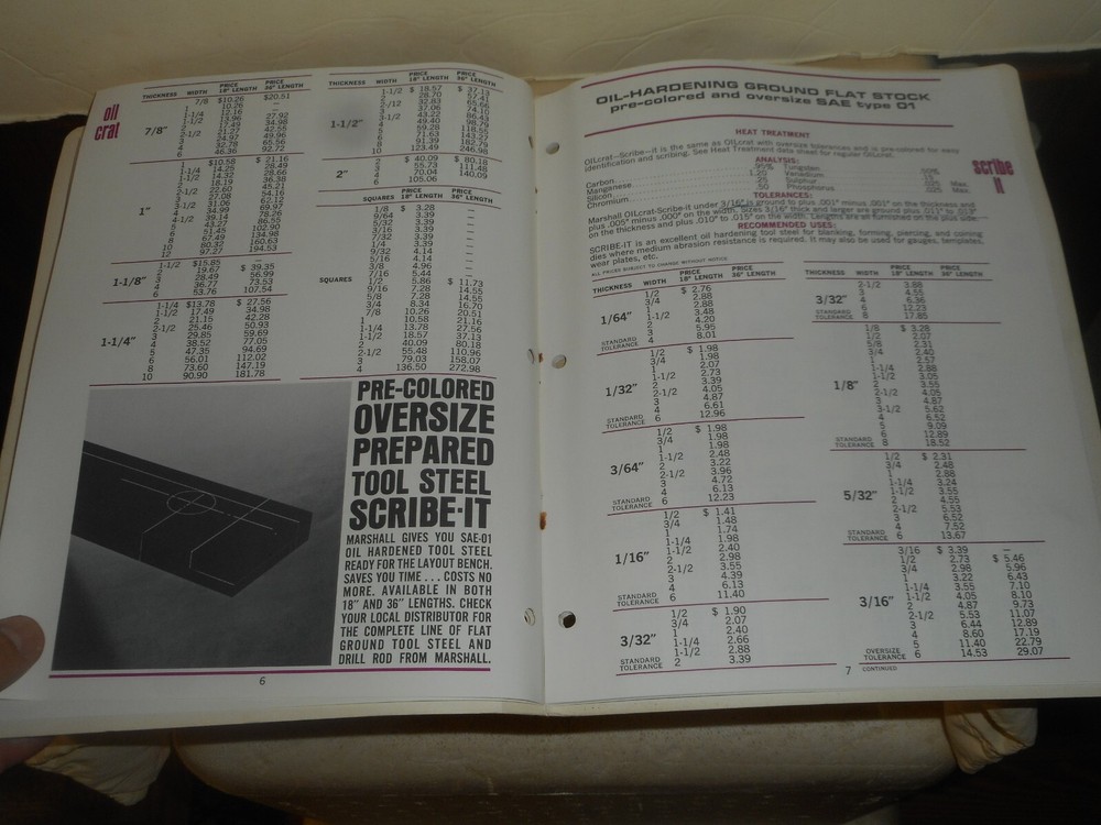 MARSHALL Steel Chicago IL 1966 Salesman Catalog Data Specifications Handbook