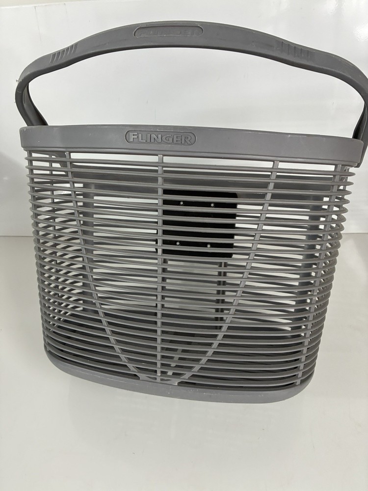 Flinger Grey Bike Basket With quick release adjustable mount system