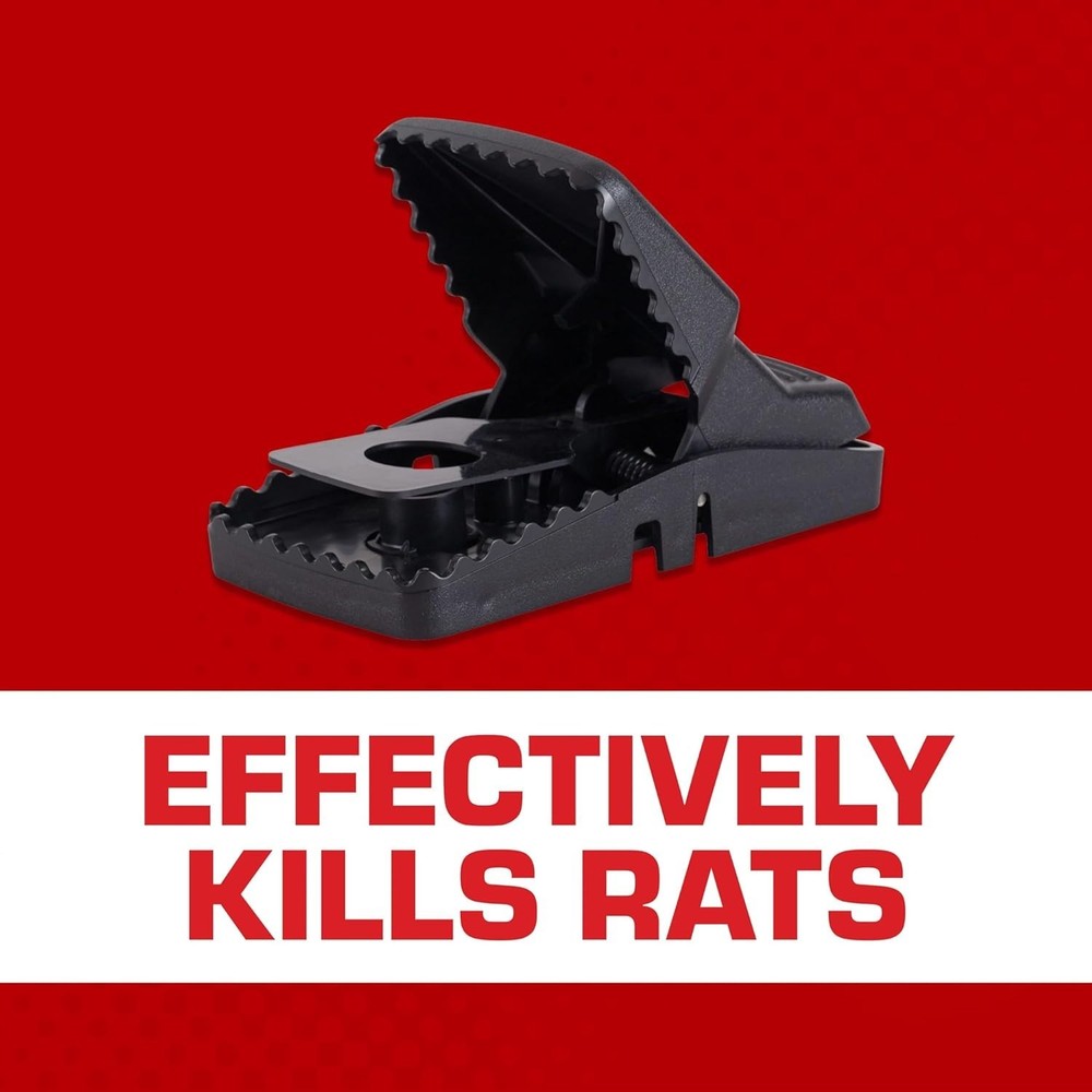 Effective Rat Snap Trap - Indoor & Outdoor Use - Easy Setup & Reusable Design
