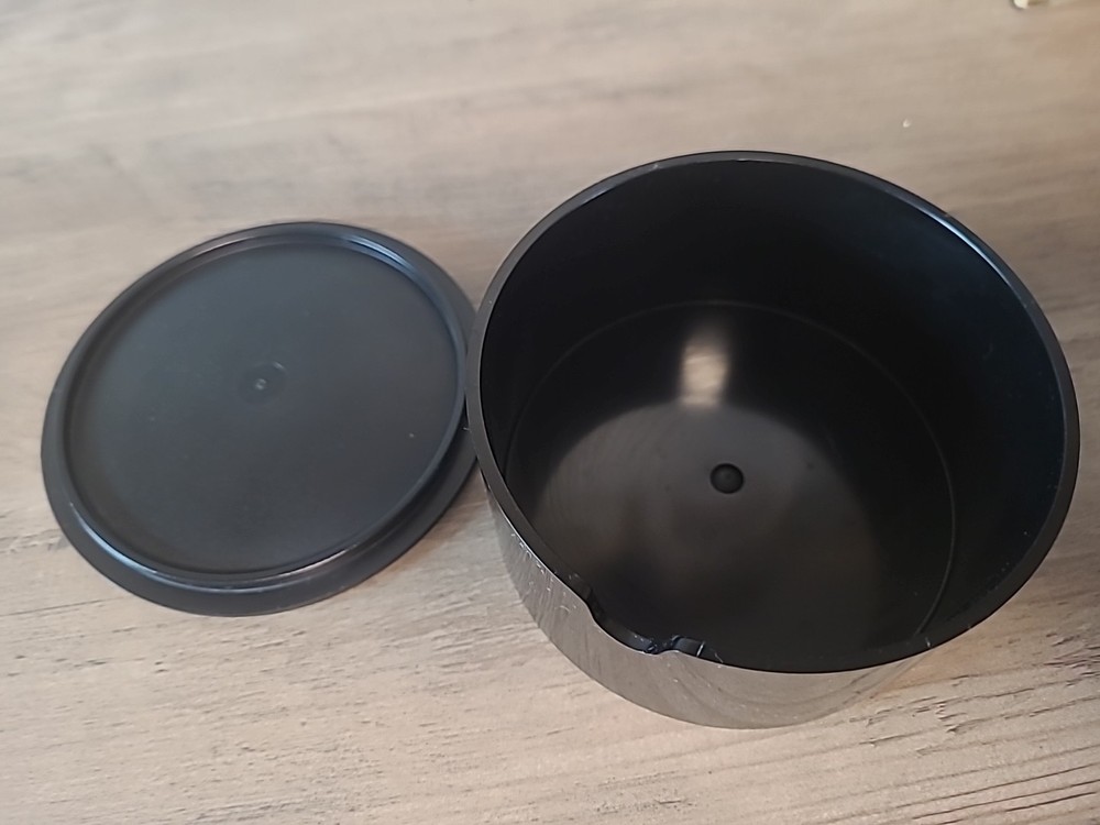 Stelton Sugar Bowl Black Plastic W/Lid MCM