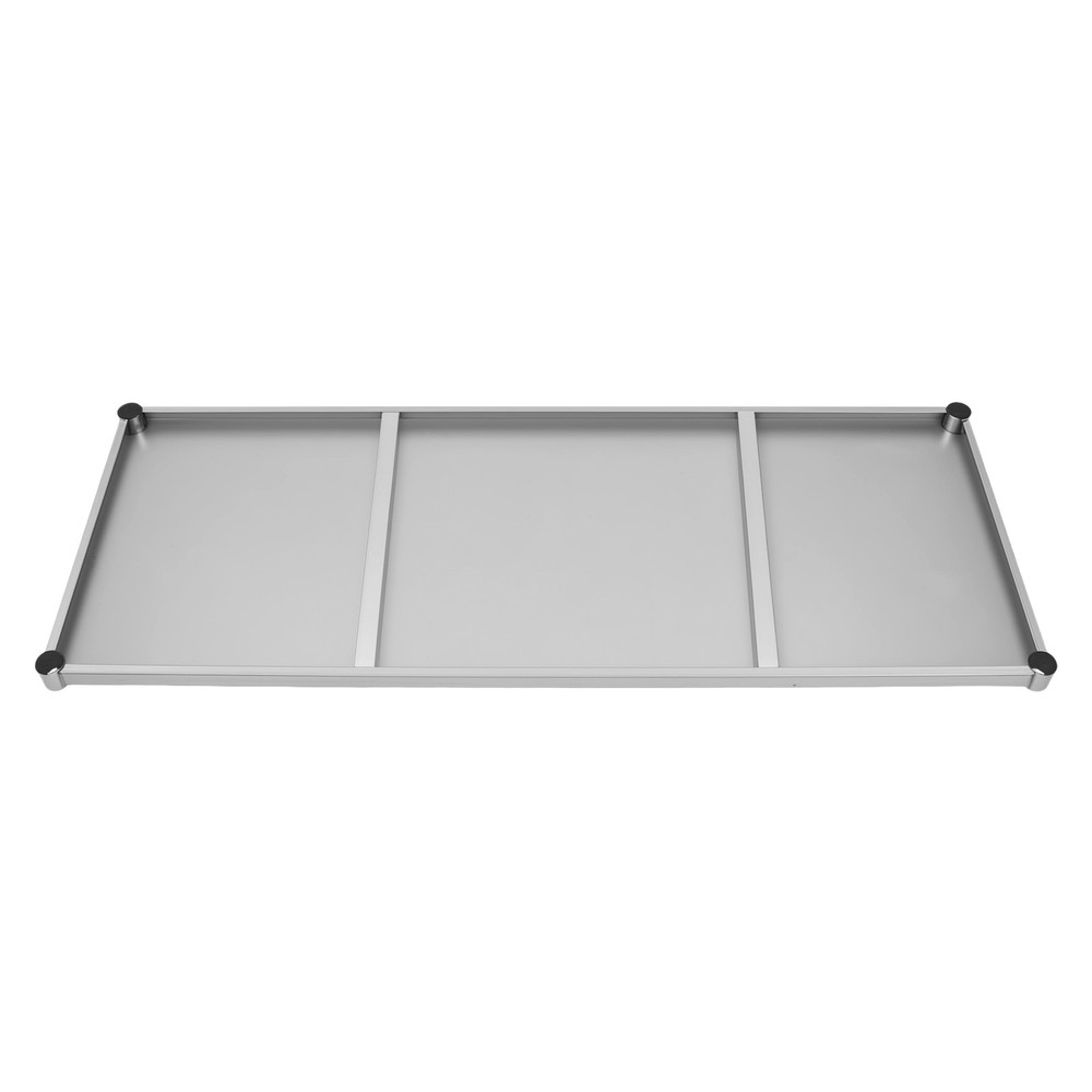 Under Shelf Stainless Steel Wide Double Over-panel for Prep Table Commerce/Home