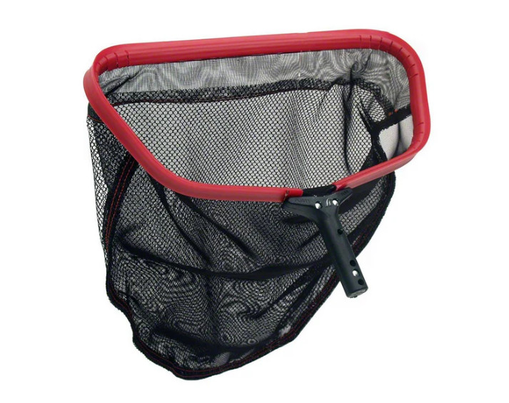 18" Black Pool Rake with Red Leading Edge (S100218B)