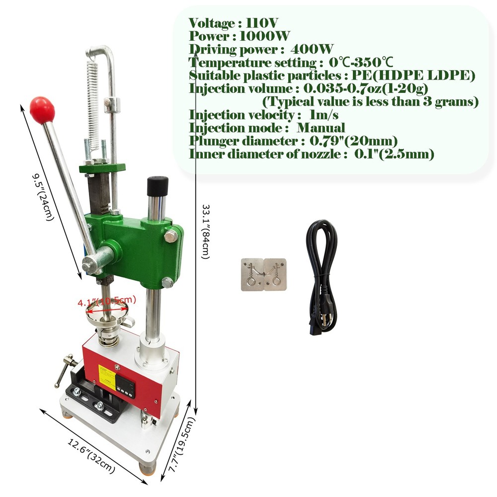 110V Lab Vertical Plastic Injection Machine Plastic Sample Molding Machine 1-20g
