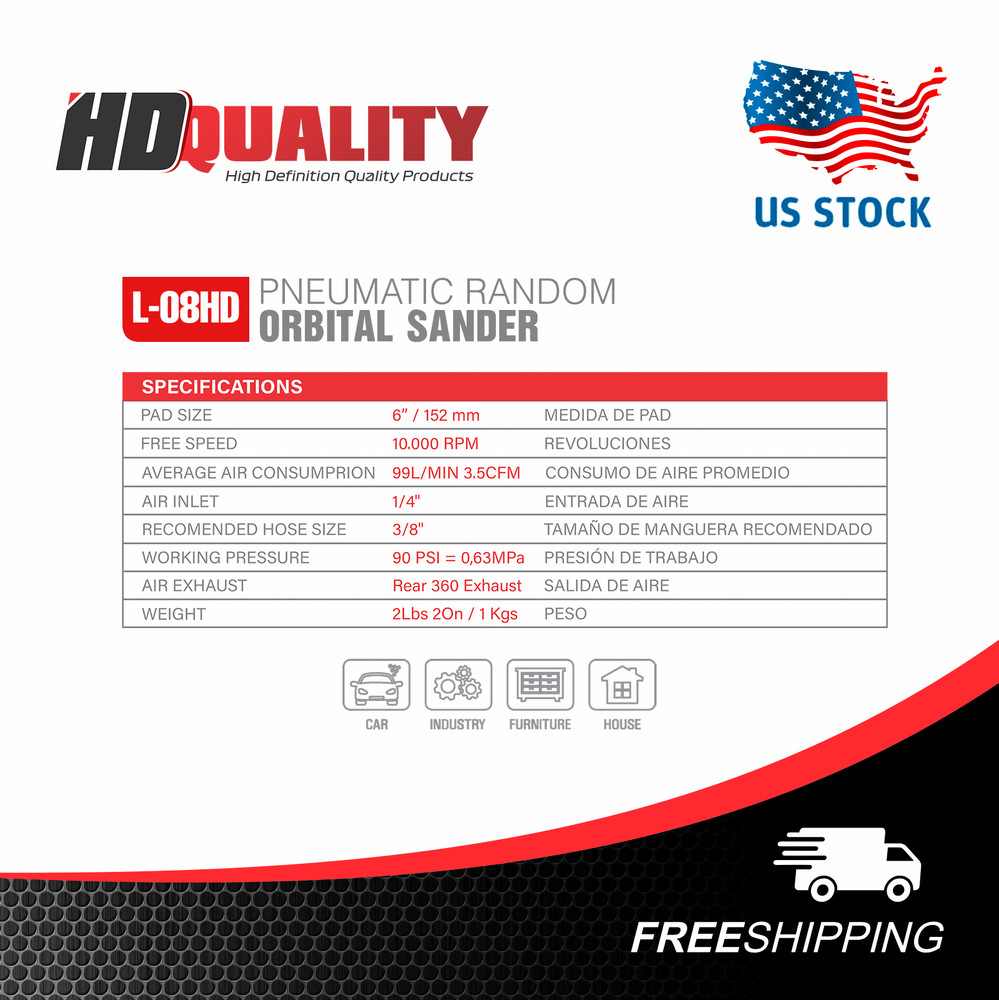 6" PROFESSIONAL Air Sander