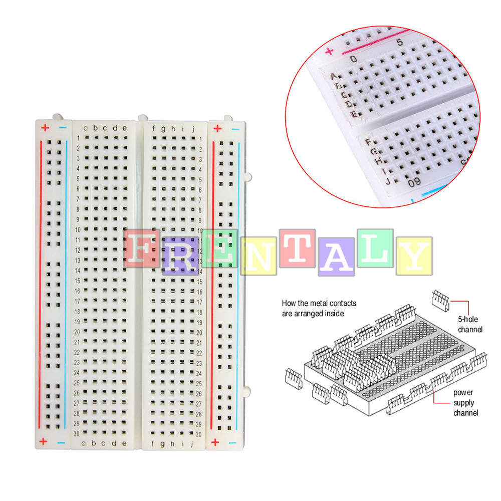 6X Mini 400 Points Prototype PCB Solderless Breadboard Protoboard
