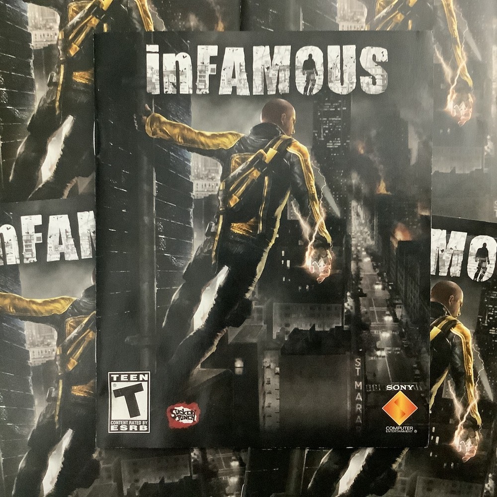 Infamous 1 PS3 PlayStation 3 Instruction Manual Only
