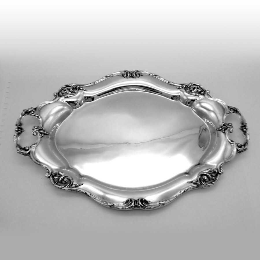 Oval Tray Two Handles Reed Barton Sterling Silver No Mono