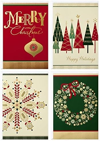 24 Pack Christmas Cards Assortment with Envelopes