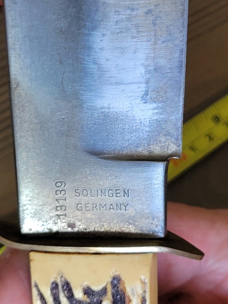 LARGE Solingen German Bowie Knife w/Custom Sheath