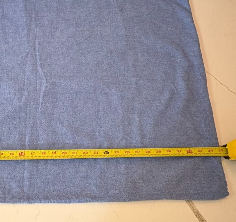 POTTERY BARN Laundry Bag Basket Liner Chambray Blue Dorm Drawstring Large