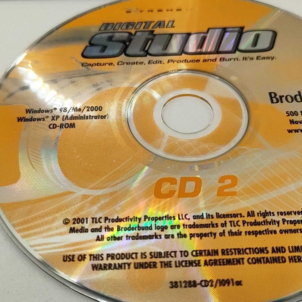 Extreme Media Digital Studio Capture, Create, Edit, Produce & Burn PC ROM 2 Disc