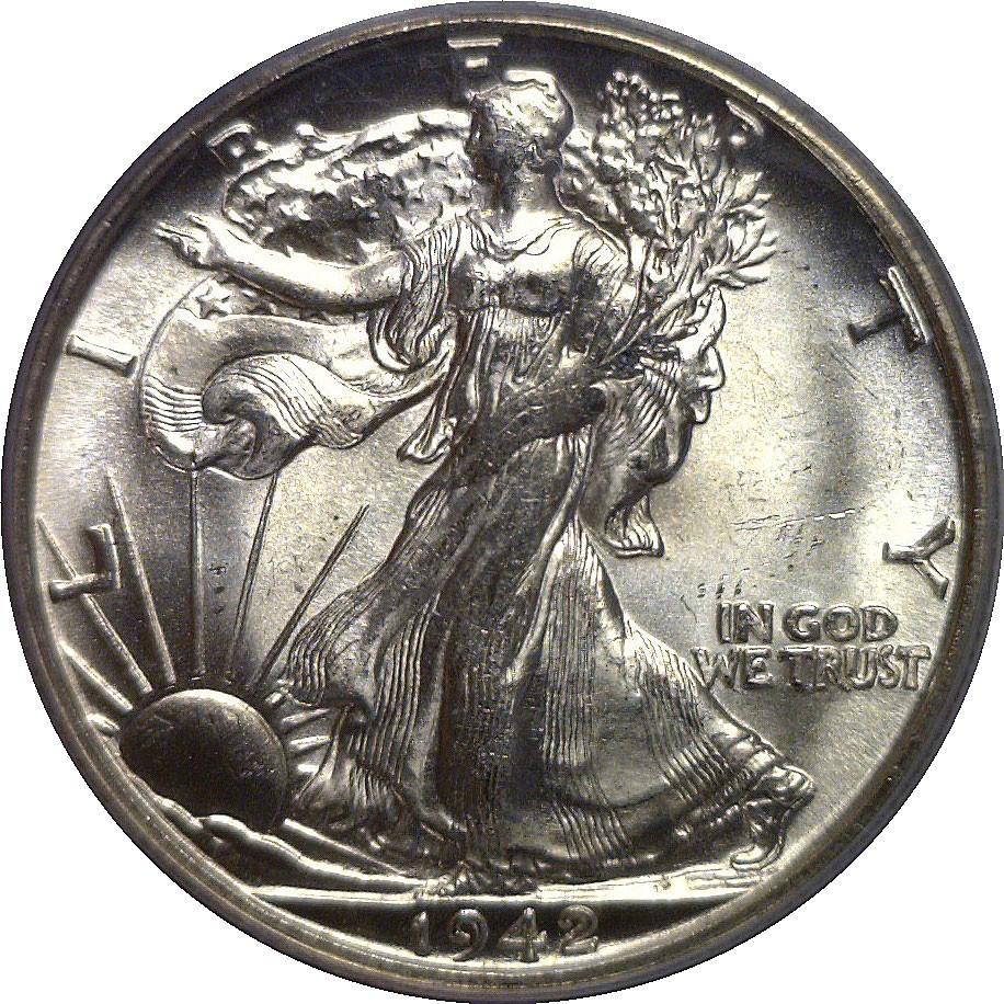 1942-S Walking Liberty Half Dollar PCGS MS-64