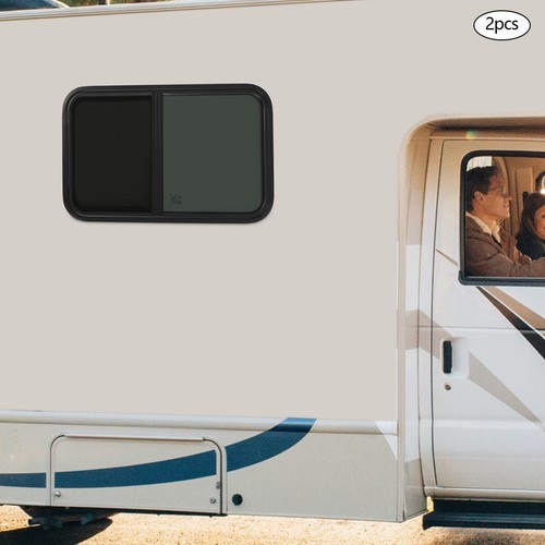 2Pcs RV Window Slide Window Rectangular Vertical Clip-on Mounting Venting Window