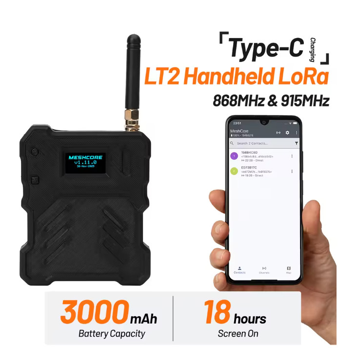 LT2 Mesh Pocket Tracker Node Heltec V3 ESP32 LoRa 32 Meshtastic&Meshcore