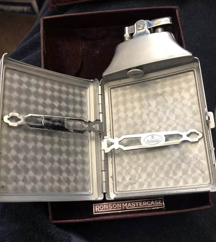 Vintage Ronson Master Case Combination Cigarette Case & Lighter