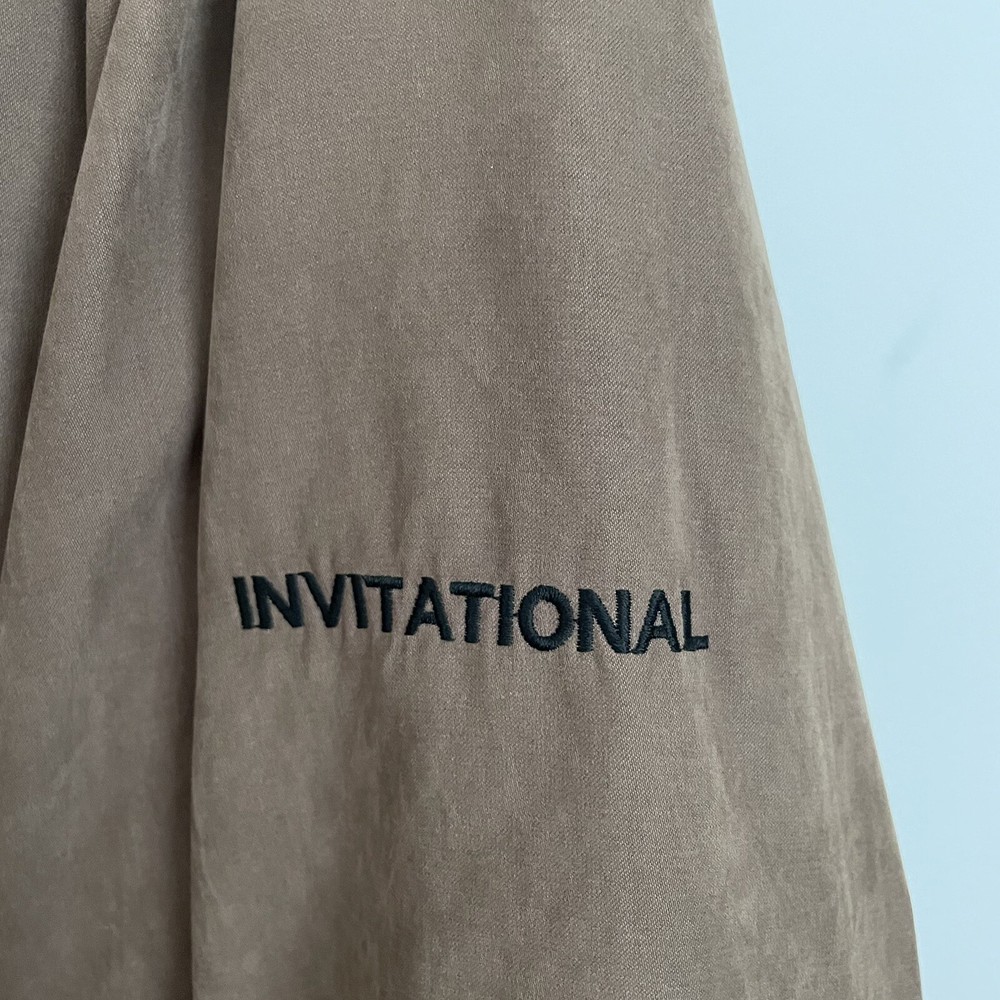 Slazenger Golf Jacket Men’s XL Brown Avon Oaks Invitational Pullover Button Wind