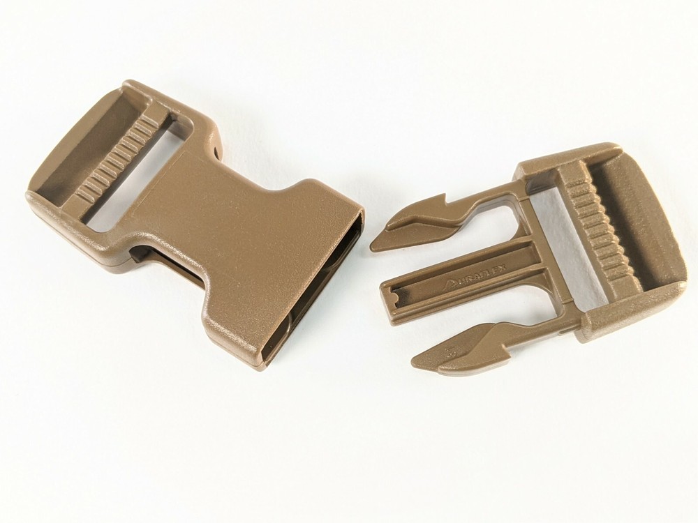 (5 Pack) 1” inch(25mm) Quick Side Release Buckle - Dual-Side Adjust - USA Made 