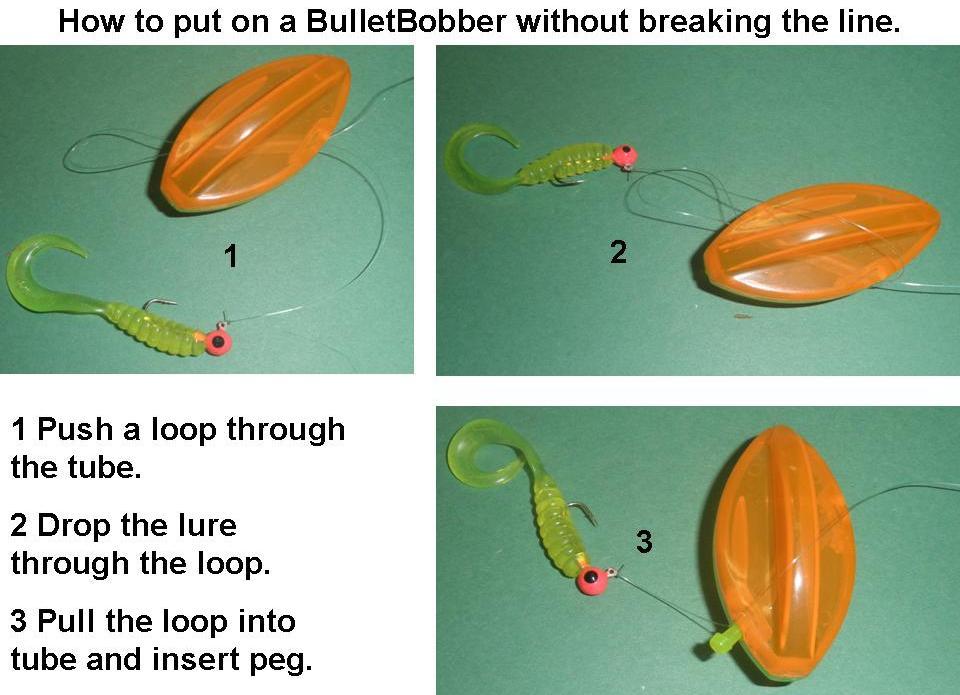 4 Bullet Bobbers - mini planer boards floats / bobbers with directional control