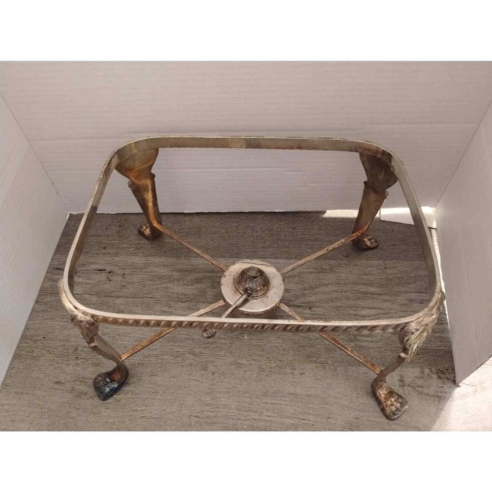 Poole OLD ENGLISH EPC #5020 Rectangular Chafing Dish Lid Burner & Stand 5 pc set