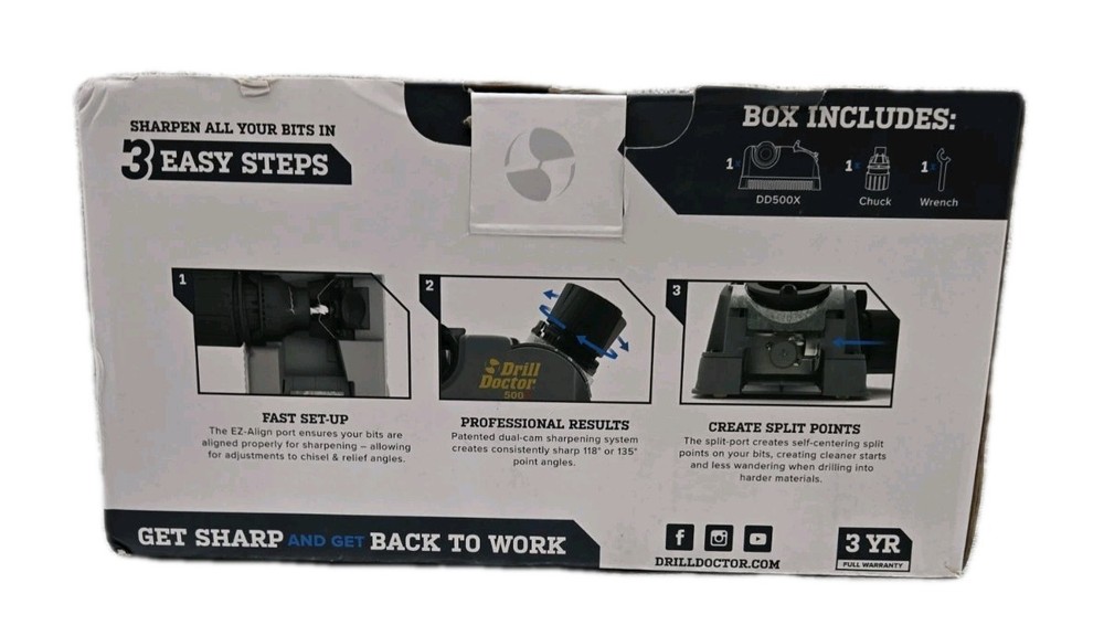 Drill Doctor DD500X Drill Bit Sharpener- Gray