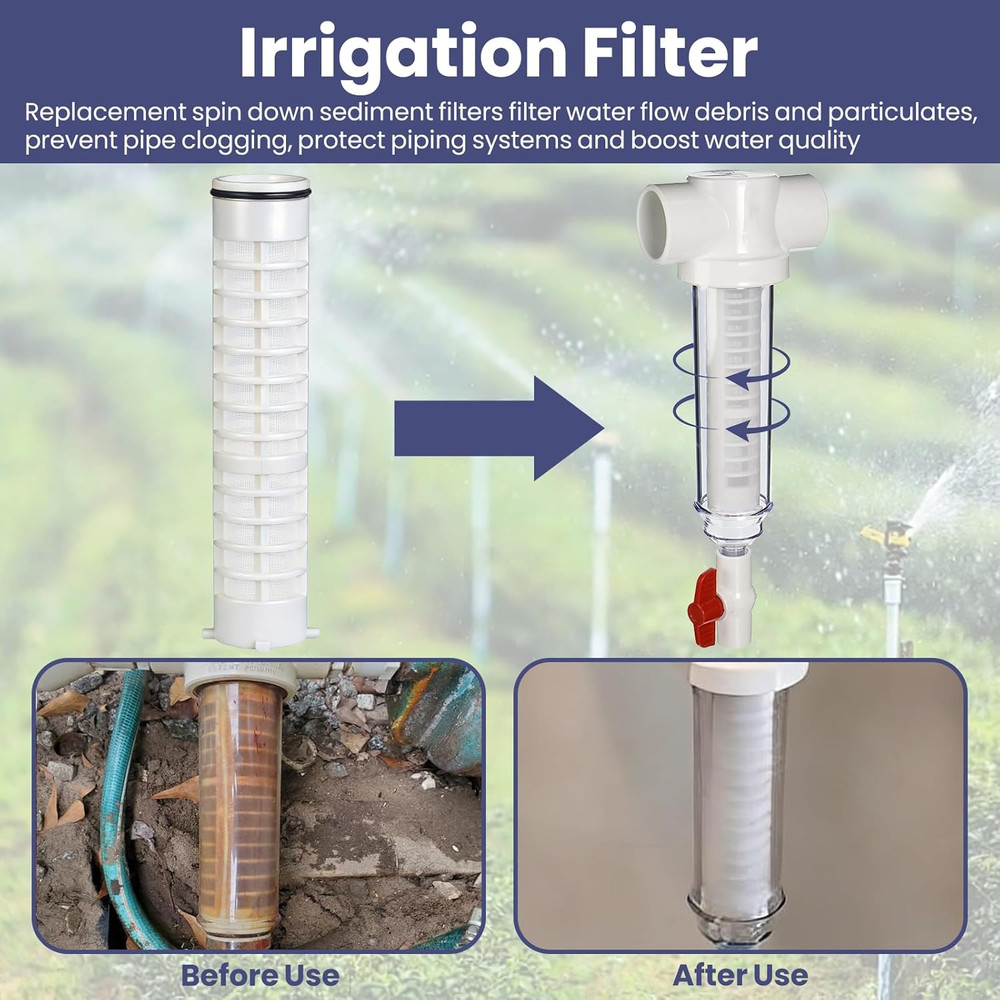 1-1/2" 60 Mesh Spin down Replacement Filter, Fit for Rusco, Vu-Flow Systems Sedi