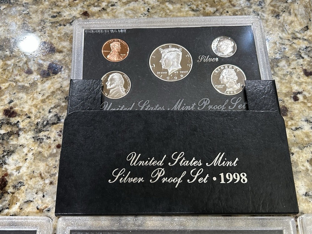 1992-1998 SILVER PROOF SET-COMPLETE RUN-90 % SILVER..7 Silver Sets..