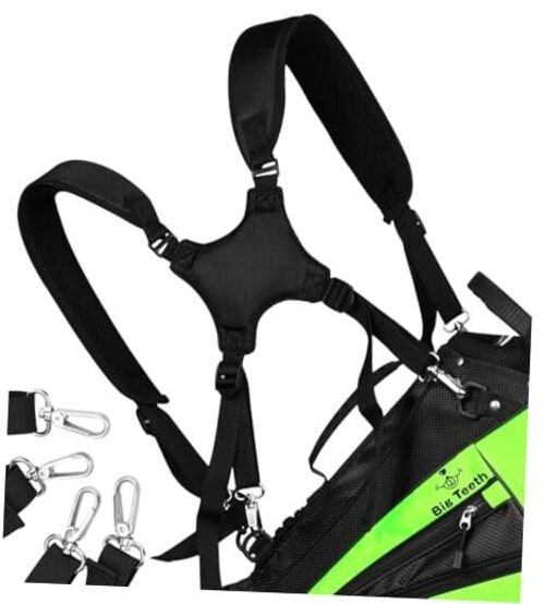 Golf Bag Strap,Adjustable Padded Bag Strap Replacement,Golf Double Full Black