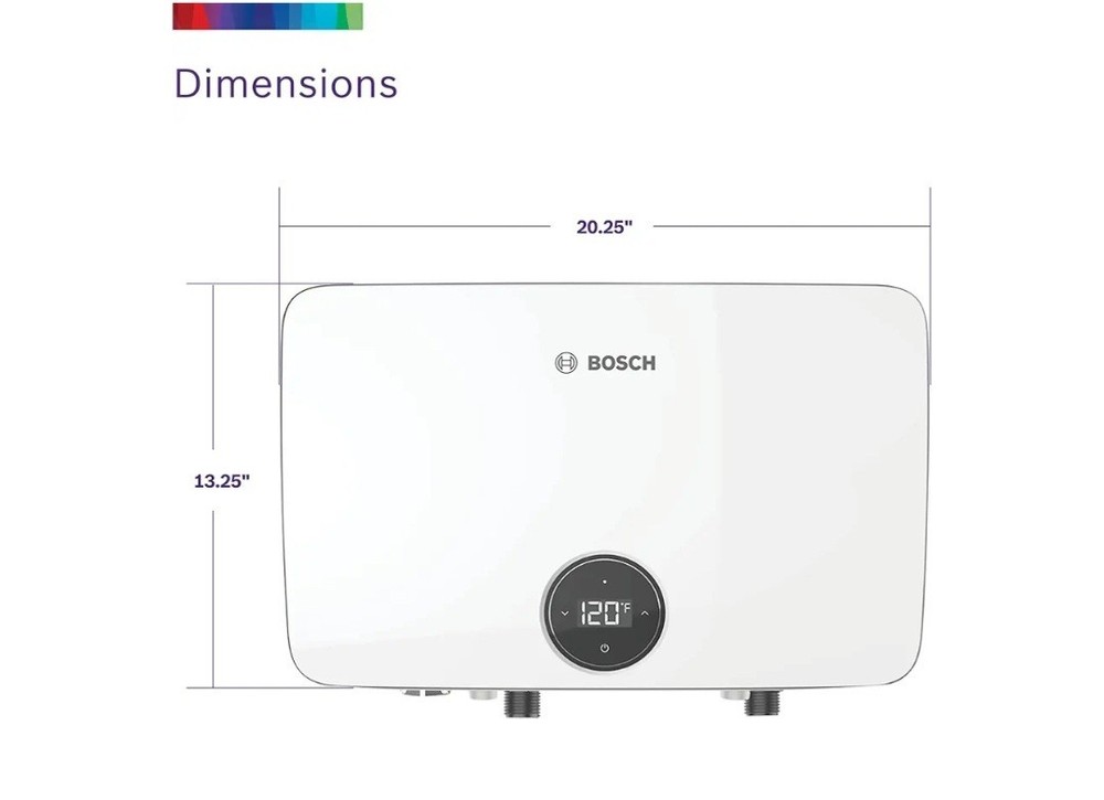 Bosch Thermotechnology Tronic 6100 Electric Tankless Water Heater, 18 kW, White