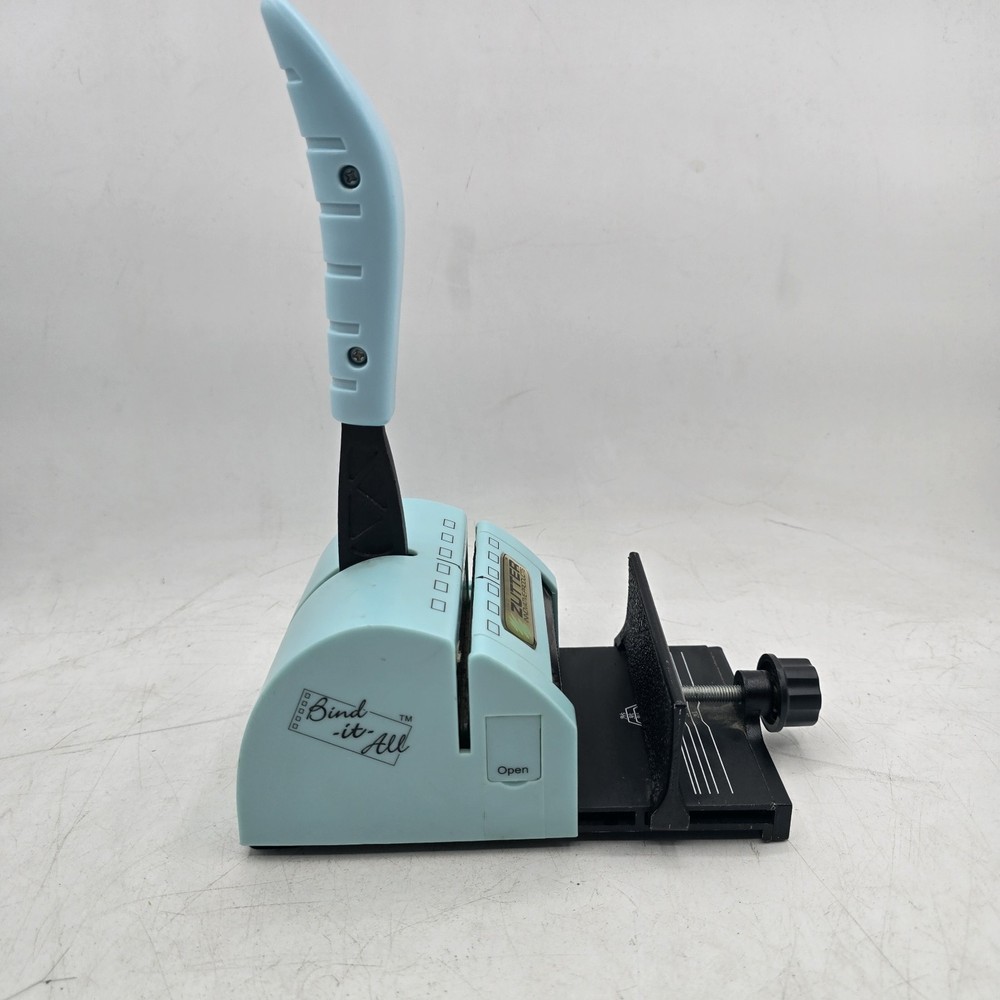 Zutter Bind-It-All Baby Blue Scrapbooking Binder Punch Bind Machine Only