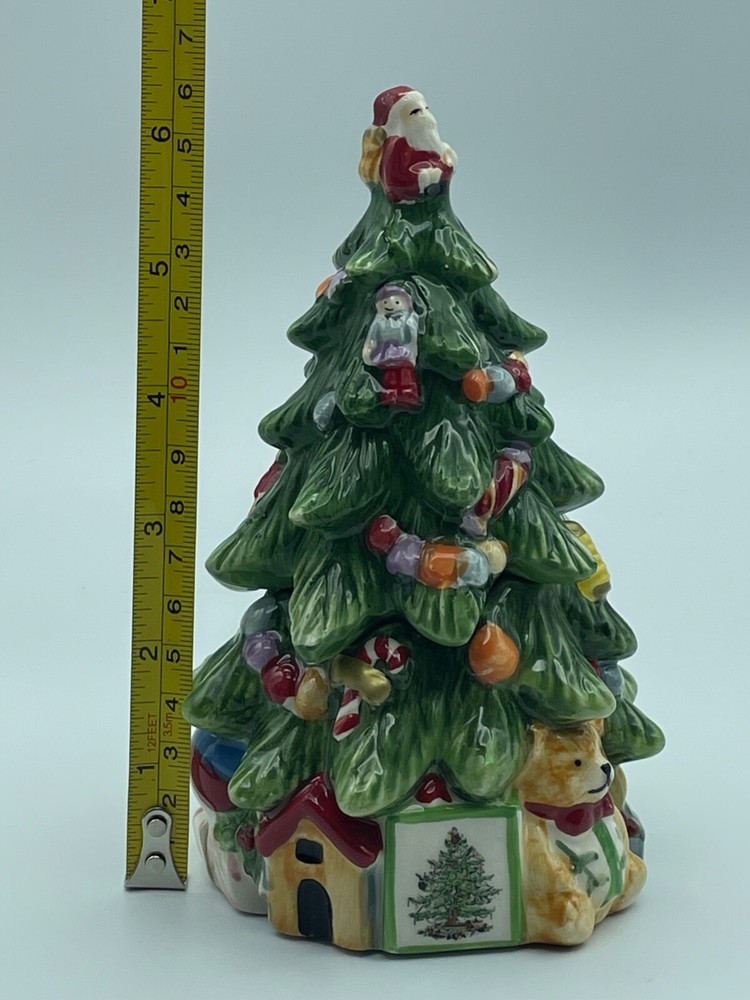 Spode figural Christmas Tree Candy trinket Jar Small 7" 250th Anniversary