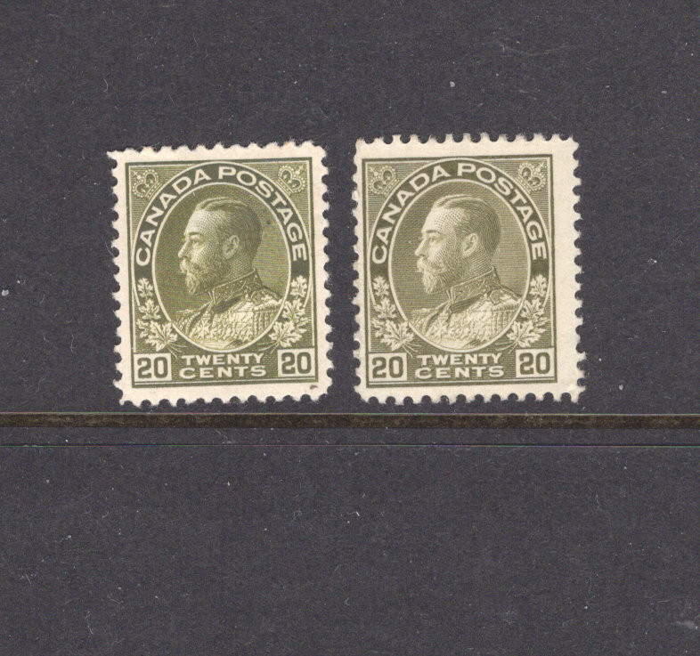 Canada  119  mint  og  hinged    2  stamps  nice color