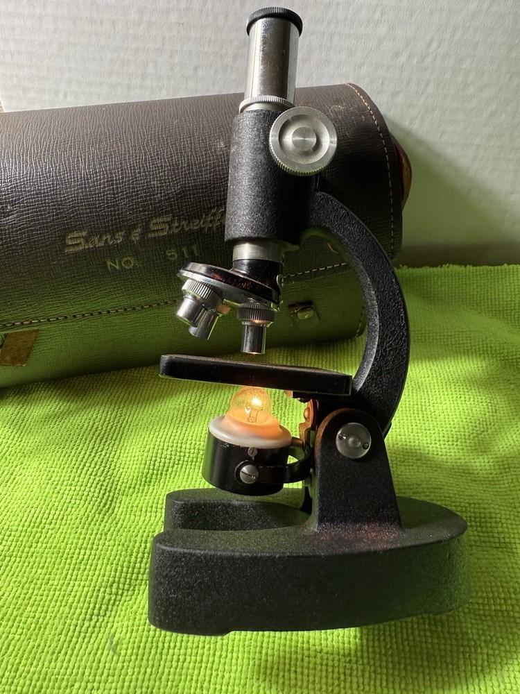 Sans & Streiffe Microscope No511 Vintage Tested