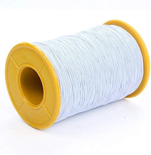 2 Rolls White & Black Elastic Thread 547 Yard Package 0.5mm High Quality Rubber
