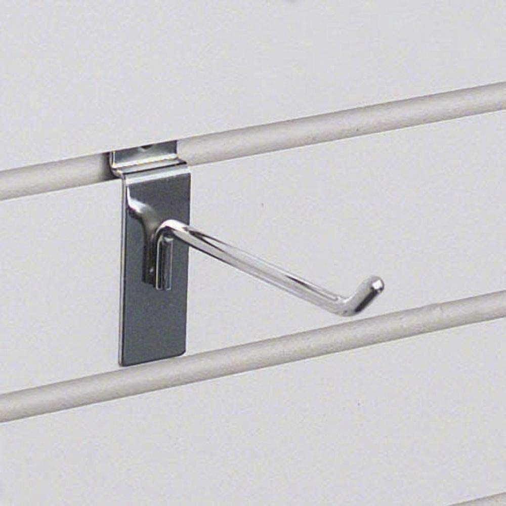 4" Chrome Slatwall Hooks