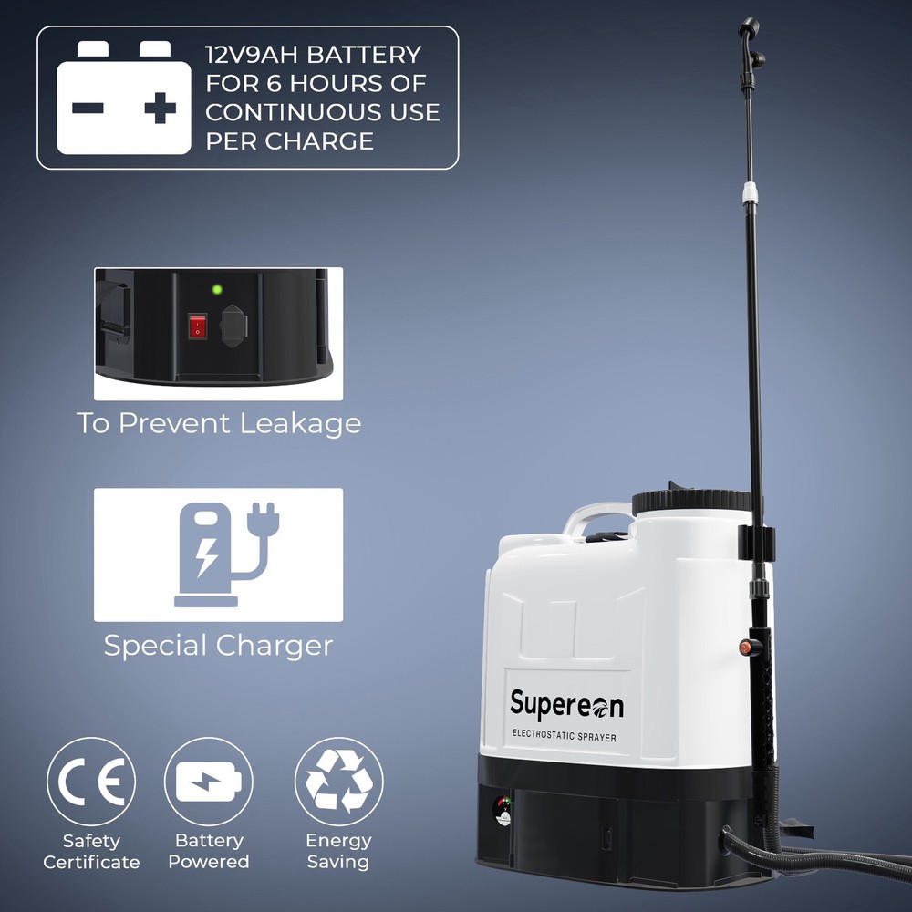 Battery Powered Electrostatic Backpack Chemical And Brine Sprayer